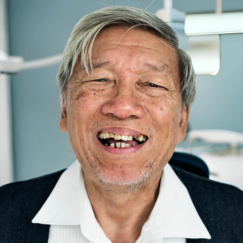 photo of old person with teeth in bad condition